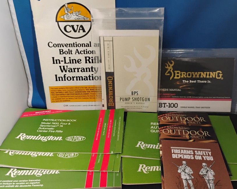 Vintage Owner's Manuals Remington, Browning & CVA