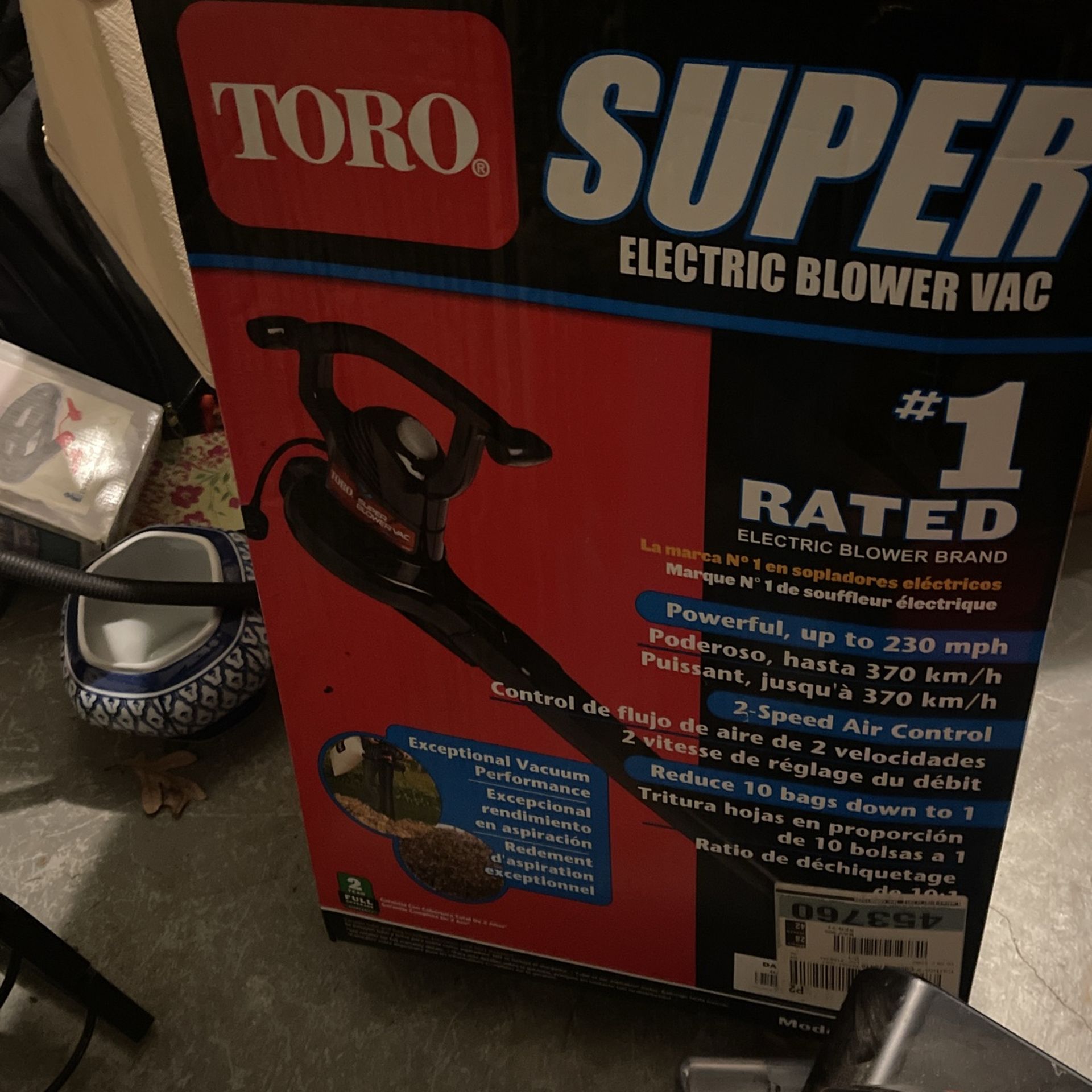 Toro Super Electric Blower Vac Model 51602