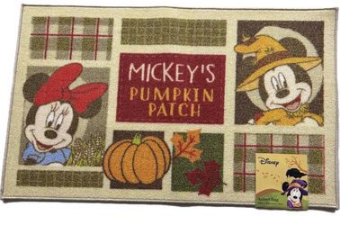 Disney Mickeys Pumpkin Patch Accent Rug Door Mat 20” X 32” New