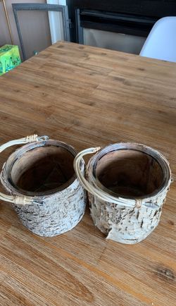 Tree bark candle holder