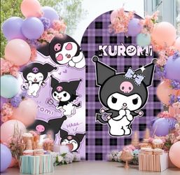 Kuromi Party Backdrop Banner Set or individual