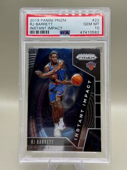 2019 Panini Prizm RJ Barrett Instant Impact PSA 10