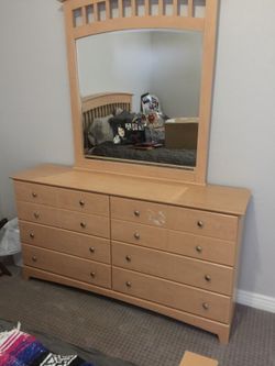 Dresser with mirror