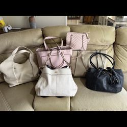 5 Designers Purses All In Good Condition 