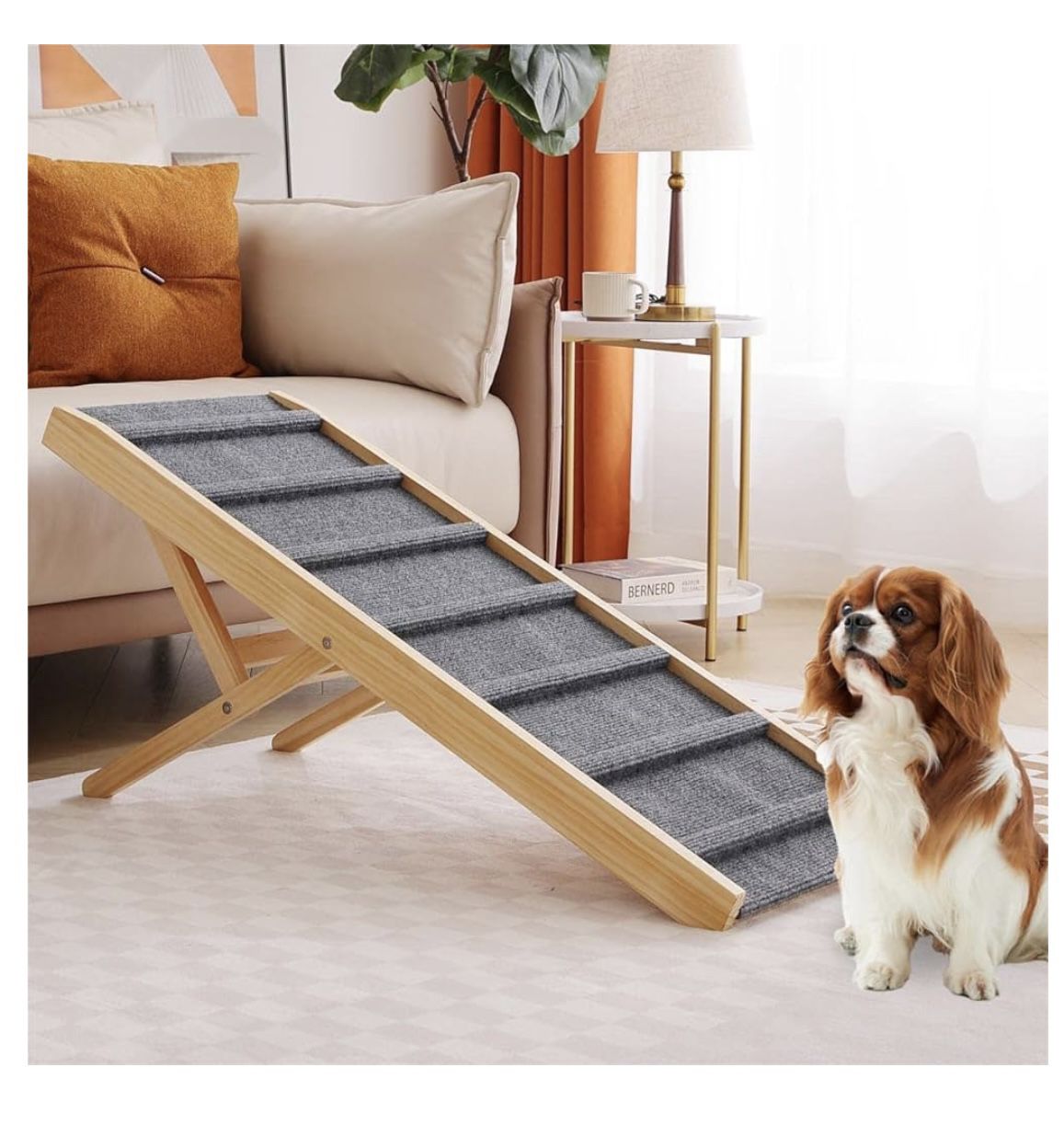Large Dog Pet Ramp Stairs for Bed Car Truck Couch SUV,Dog Pet Ramp for Small Large Dogs Pets to Get on High Bed Truck Couch Sofa