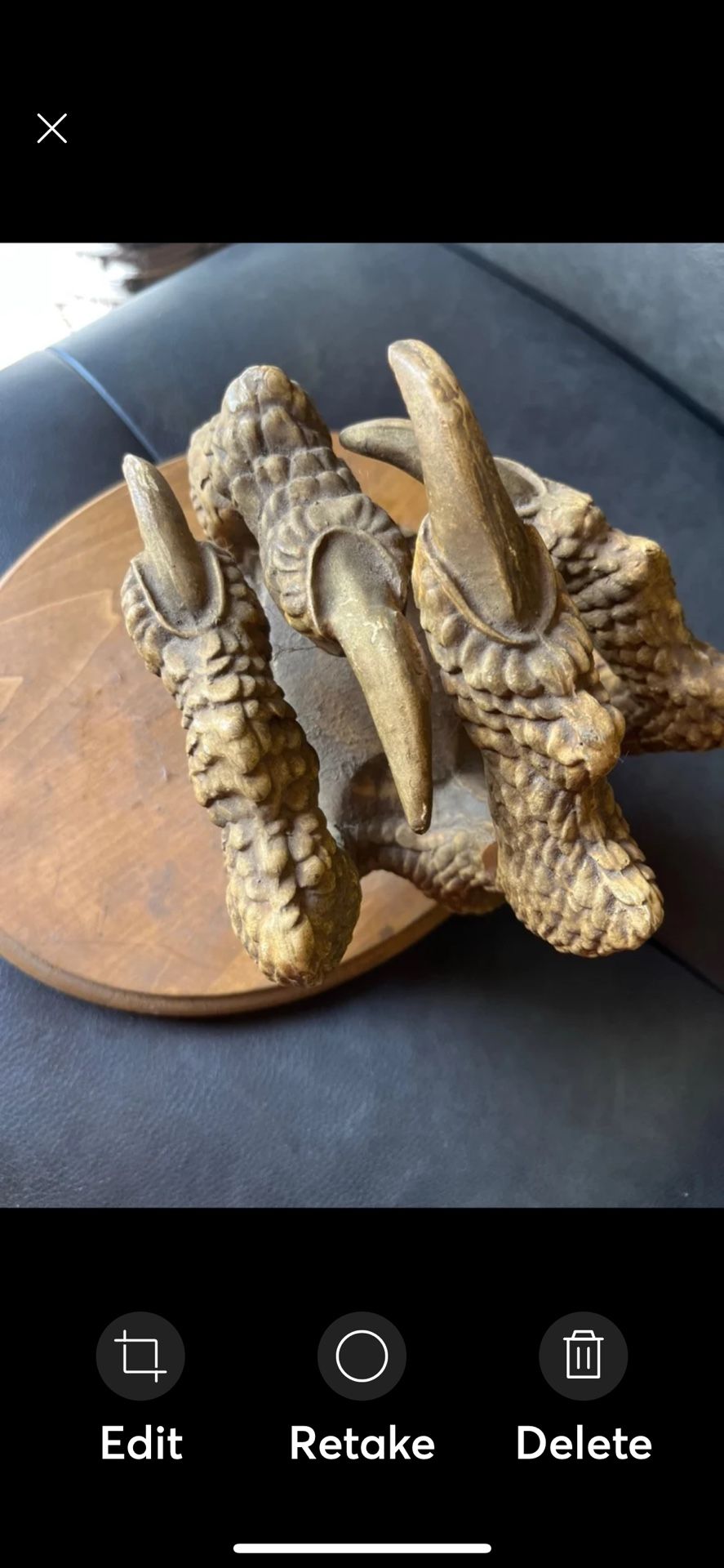 Halloween Scarey Reptilian Hand Or Eagle Claw Talon Or Raptor