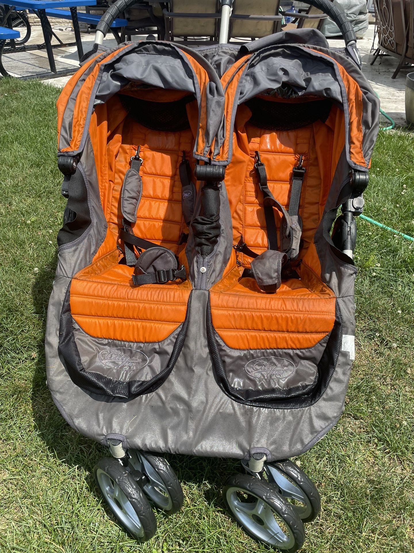 Orange and Grey stroller