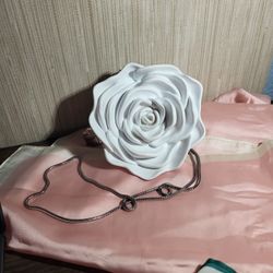 Zara White Flower Bag Clutch  Weekends Sale 