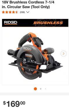 RIDGID 18V Brushless Cordless 7-1/4 in. Circular Saw(Tool Only)
