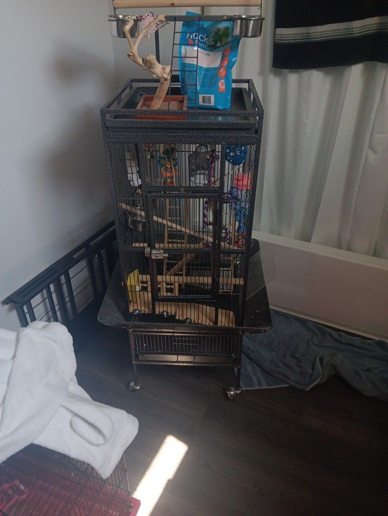 Large Rolling Bird Cage