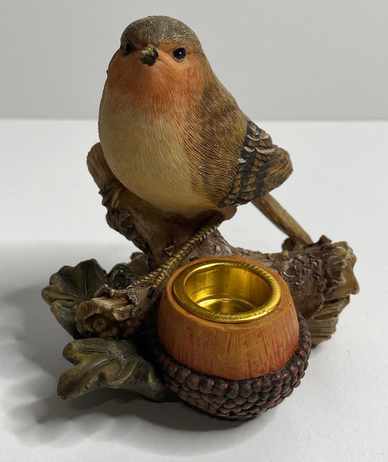 Bird On Branch Resin Candle Holder