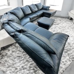Free Delivery Leather Sectional Couch 