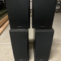 Set Of 4 Onkyo Surround Sound Speakers