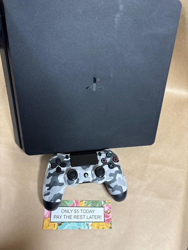 Playstation 4 Slim Gaming Console - Only $1 Today Pay The Rest Later!