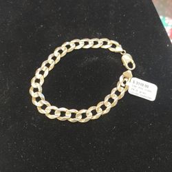 14k 24.8 g Gold Cuban Bracelet 9 Inch 
