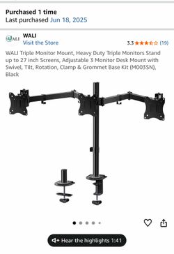 Triple Monitor Desk Mount - Excellent Condition