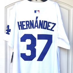 L + XL + 2X - DODGERS #37 TEOSCAR HERNANDEZ JERSEY