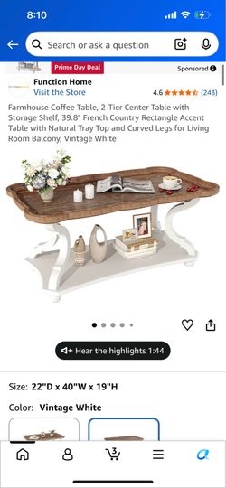 Farmhouse coffee table