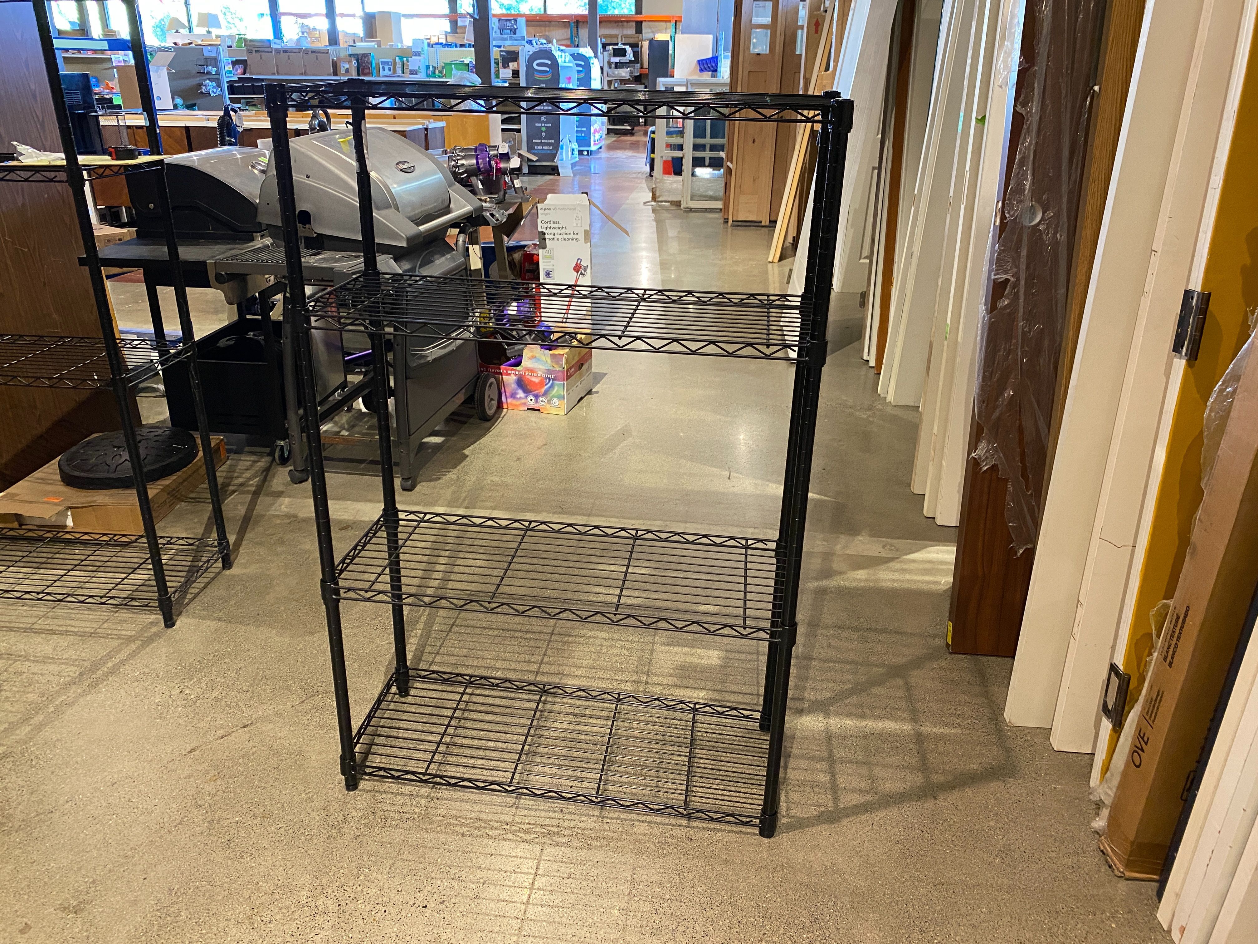 54″ Tall Black Metal Storage Rack