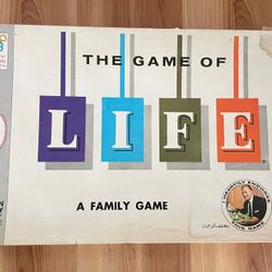 Complete ORIGINAL Vintage 1960 The Game of Life Milton Bradley Board Game 