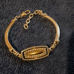 8” Long 2 Tone BRIGHTON swivel Bracelet..2” Ext