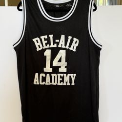 Bel-Air Academy Smith 14 Basketball Jersey Black White Size L