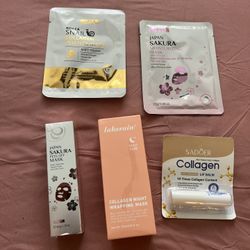 Máscaras De Colageno Y Caracol Hidratante Para Cara, Humectacion Profunda Y Reparación, Peel Off Mask And More Ítems Brand New