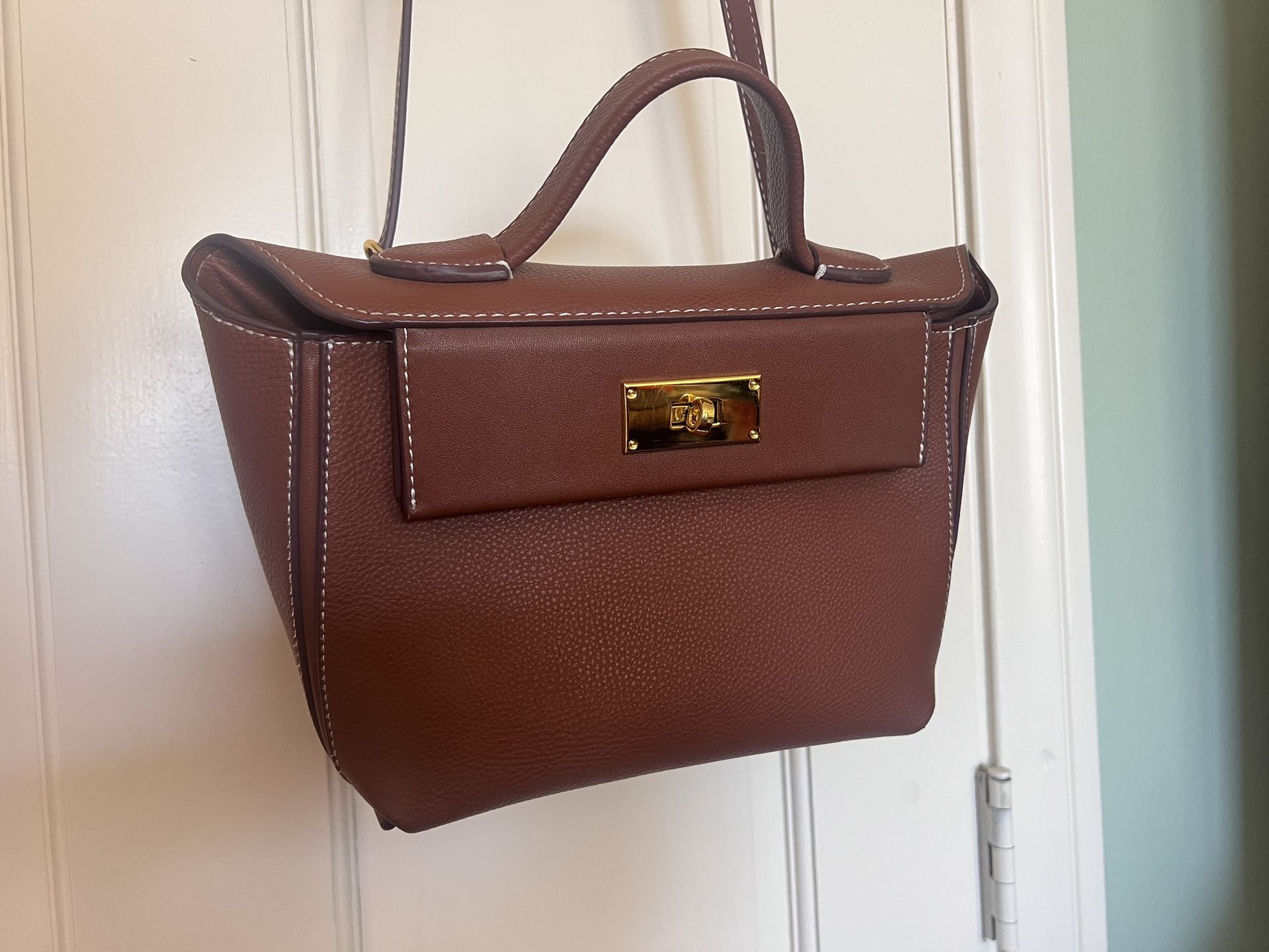 Real Leather Hermes Like Handbag Shoulder Bag Crossbody.