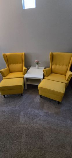 IKEA WING CHAIR SET +TABLE