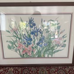 Framed Floral Watercolor Print