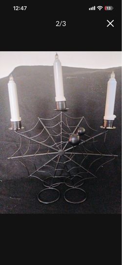 Halloween Spider Web Candelabra