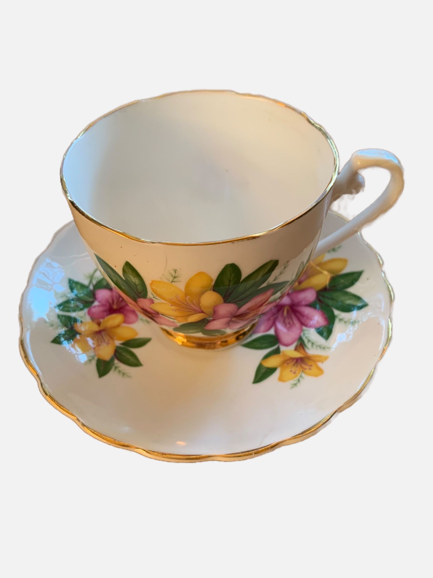 Vintage Consort Bone China Tea Cup and Saucer, England