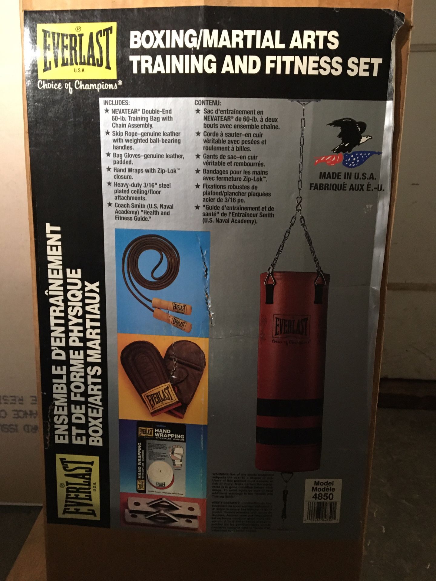 Everlast 60lb Boxing/Martial Arts Punching Bag Set