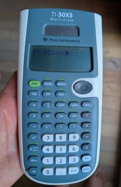 TI-30XS solar powered scientific calculator (precalculus class) multiview