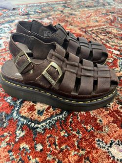 Dr Martens, Wrenlie Grizzly Leather Fisherman Sandals