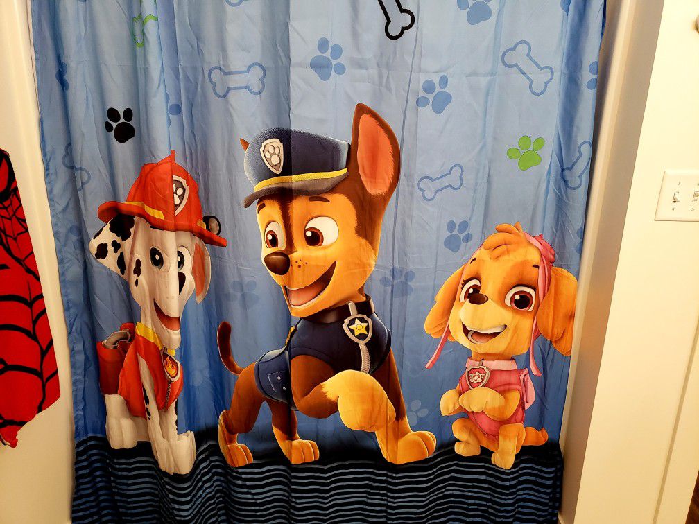 Paw Patrol Shower Curtain - Smoke Free Pet Free Home