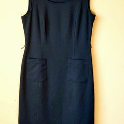 Ann Taylor Shell Dress With Pockets/ Sleeveless Black Dress Women's Size 6 M Medium L Large 