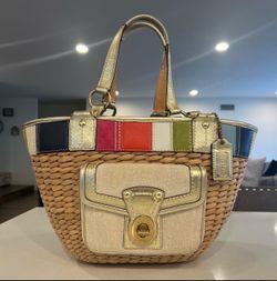 COACH Limited Edition Basket Straw Bag