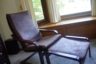 Armchair with matching ottoman