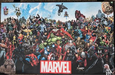 Large Marvel Superhero Wall Art Poster / Dec