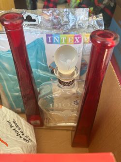 $5 All three glass bottles for decor!
