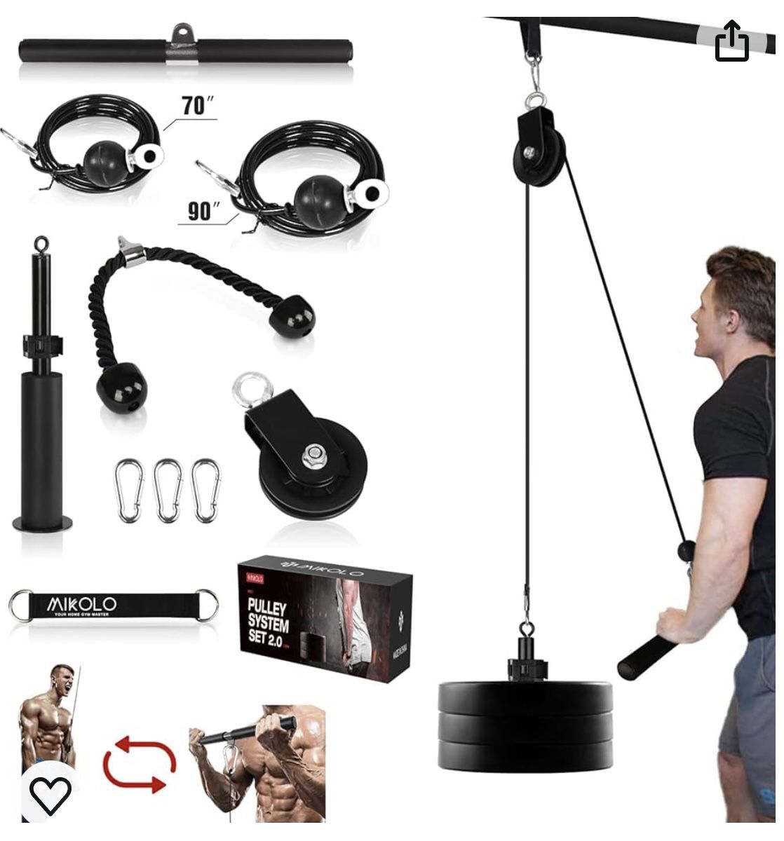 Pulley System For Home Gym Lat Pull Low Row