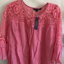 Lace Top With Raglan Sleeves