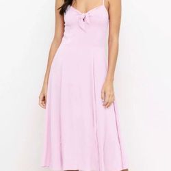 Yumi Kim Lavender Pink Midi Length Picnic Dress Size 10