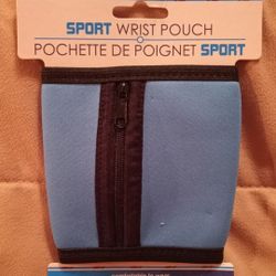 NEW turquoise blue sport neoprene wrist pouch $5 FIRM