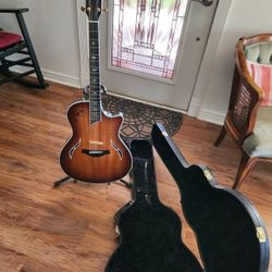 Taylor T5 custom Acoustic / electric guitar- Koa Top, per- owned , w/ hard case $ 3,000