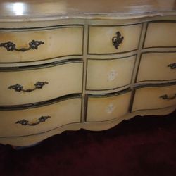 French Provincial Ivory Bedroom Set Original 