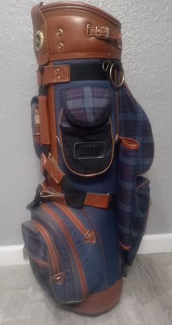 Knight golf bag Plaid And Leather Rare