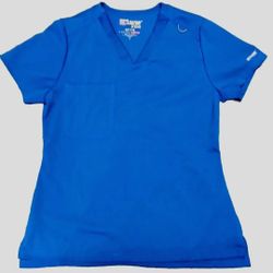 Grey's Anatomy By Barco Active + Spandex Stretch V-neck Blue S Uniform Scrubs