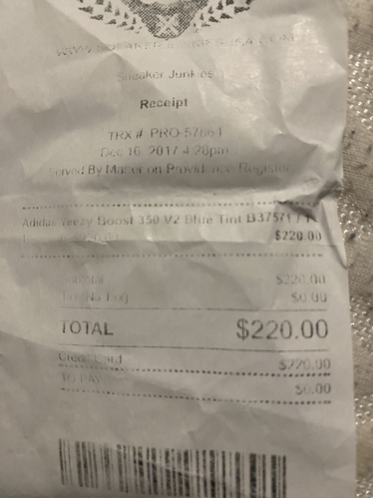 Receipt Yeezy Blue Tint Adidas Yeezy Boost 350 V2 Blue Tint